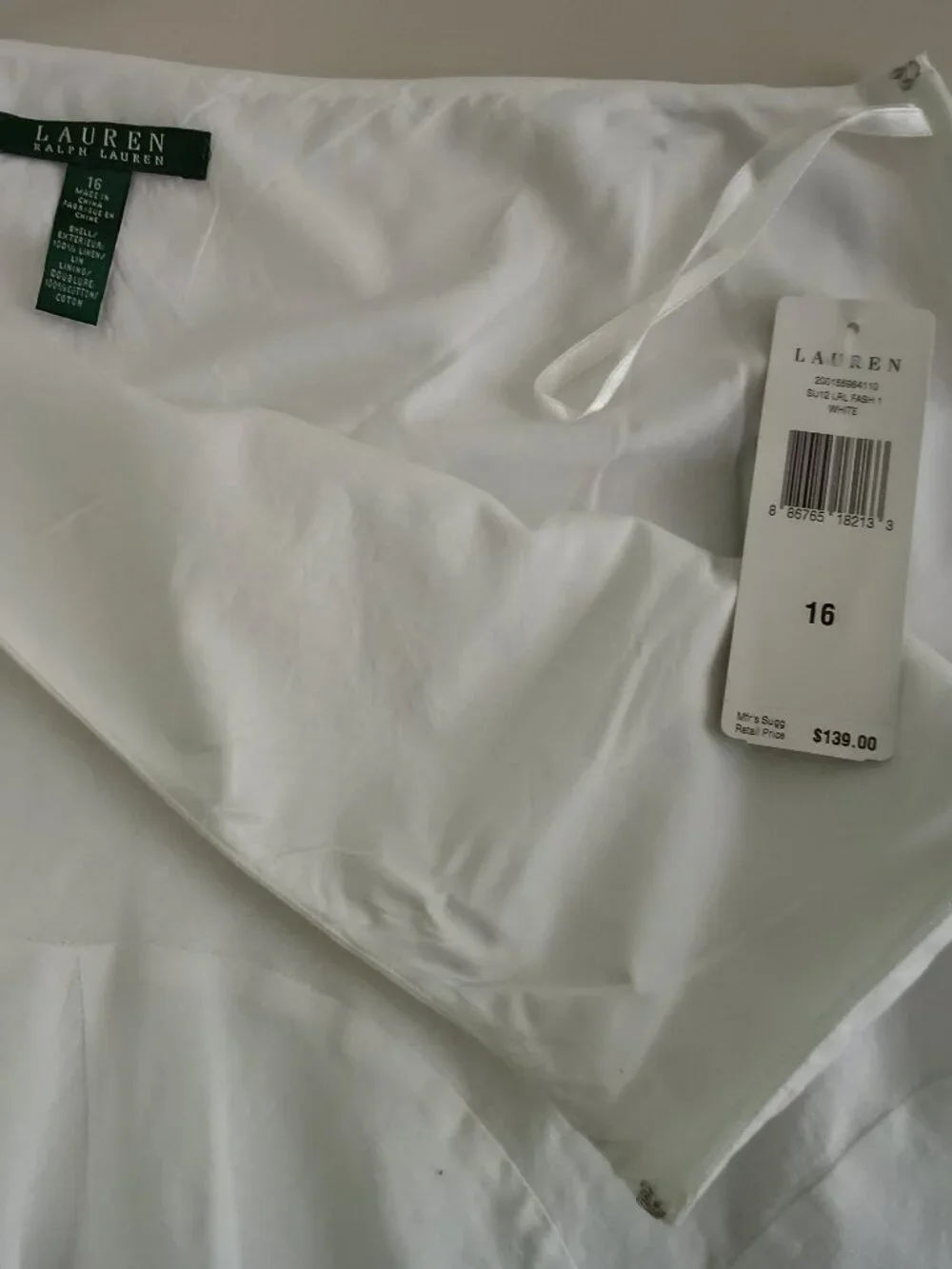 NWT Lauren Ralph Lauren Linen Godet Fit & Flare Skirt MSRP $139